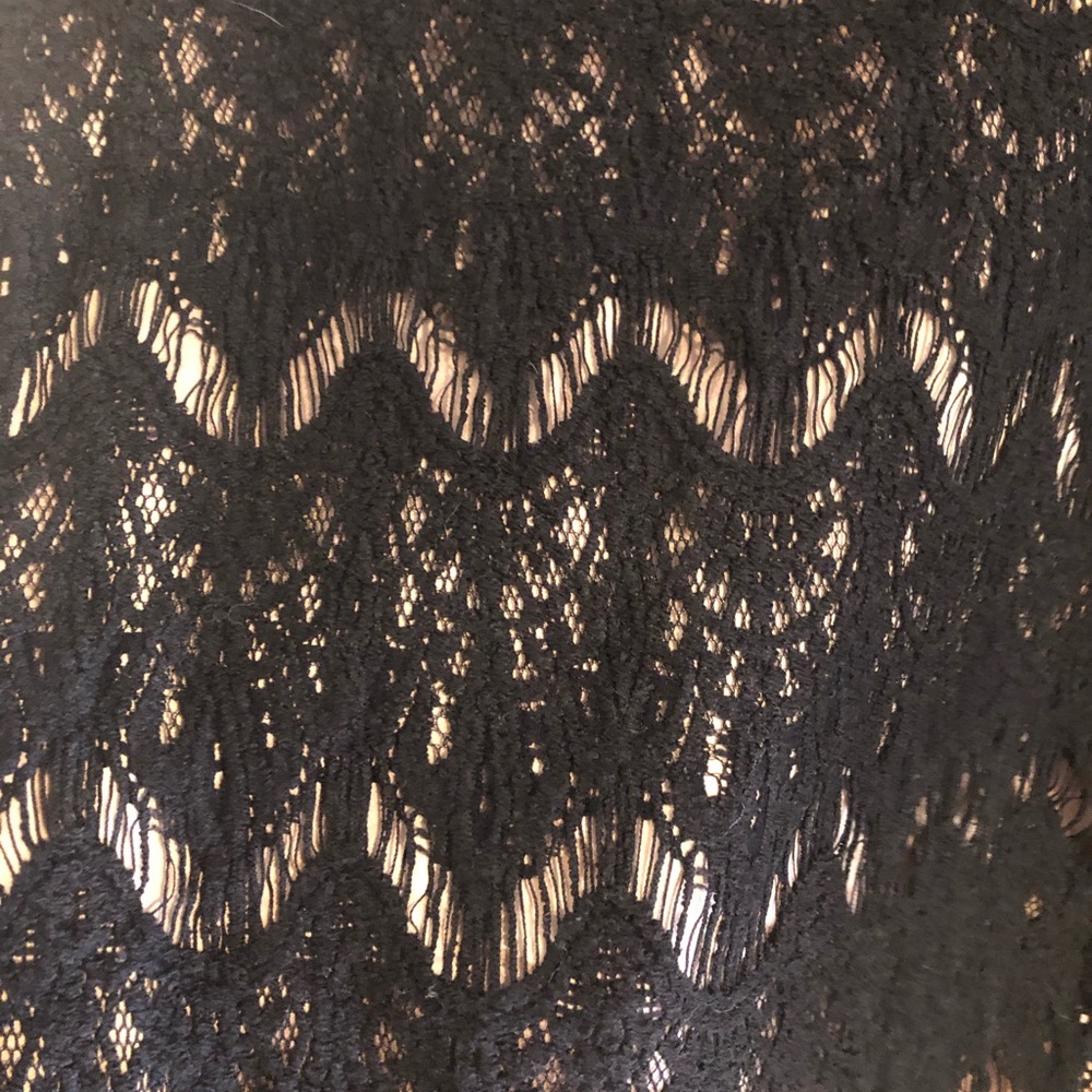 Black lace detail top. Nine West. Large
